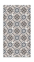 Alfombra Azulejo Oriental Floreada Gris freeshipping - Home and Living