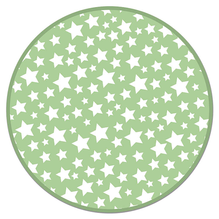 Alfombra Infantil Estrellas Verde Redonda Home & Living 