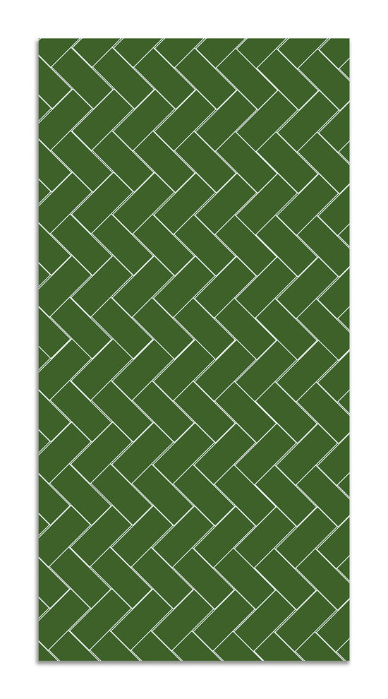 Alfombra Vinílica Mosaico Ladrillos Verde Home & Living 