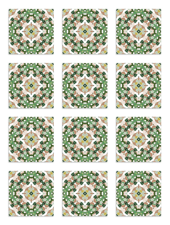 Azulejo Adhesivo Oriental Verde Home & Living 