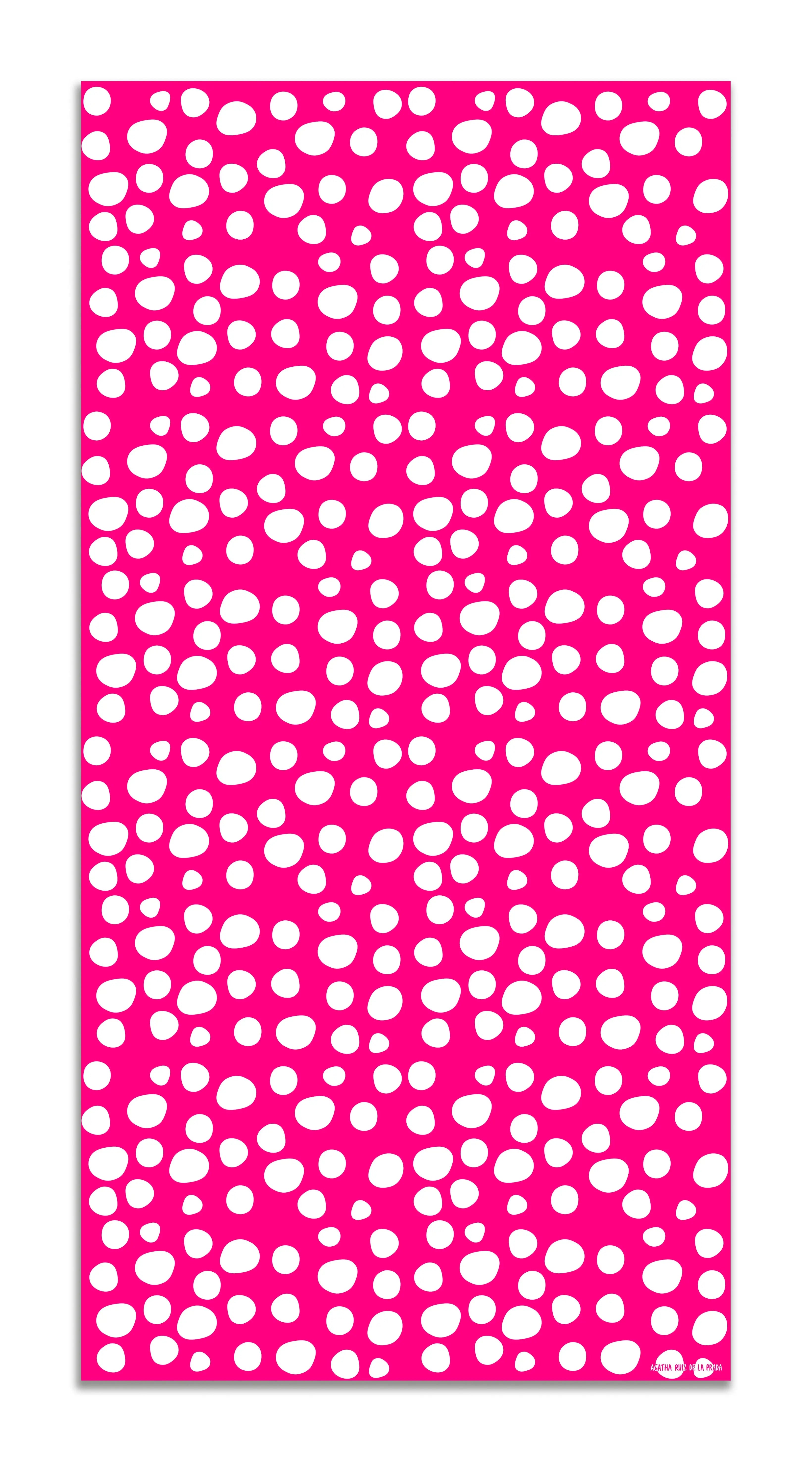 Alfombra Agatha Ruiz de la Prada Estampados Básicos Círculos Blancos y Rosas Home & Living 