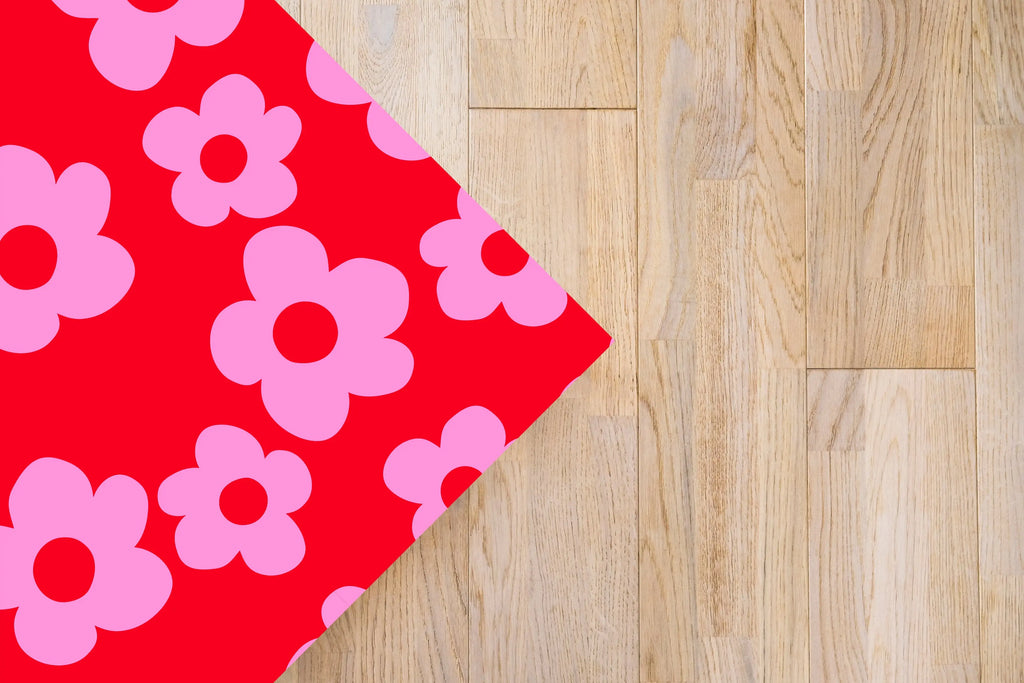 Alfombra Agatha Ruiz de la Prada Estampados Básicos Flores Rosas y Rojos Home & Living 