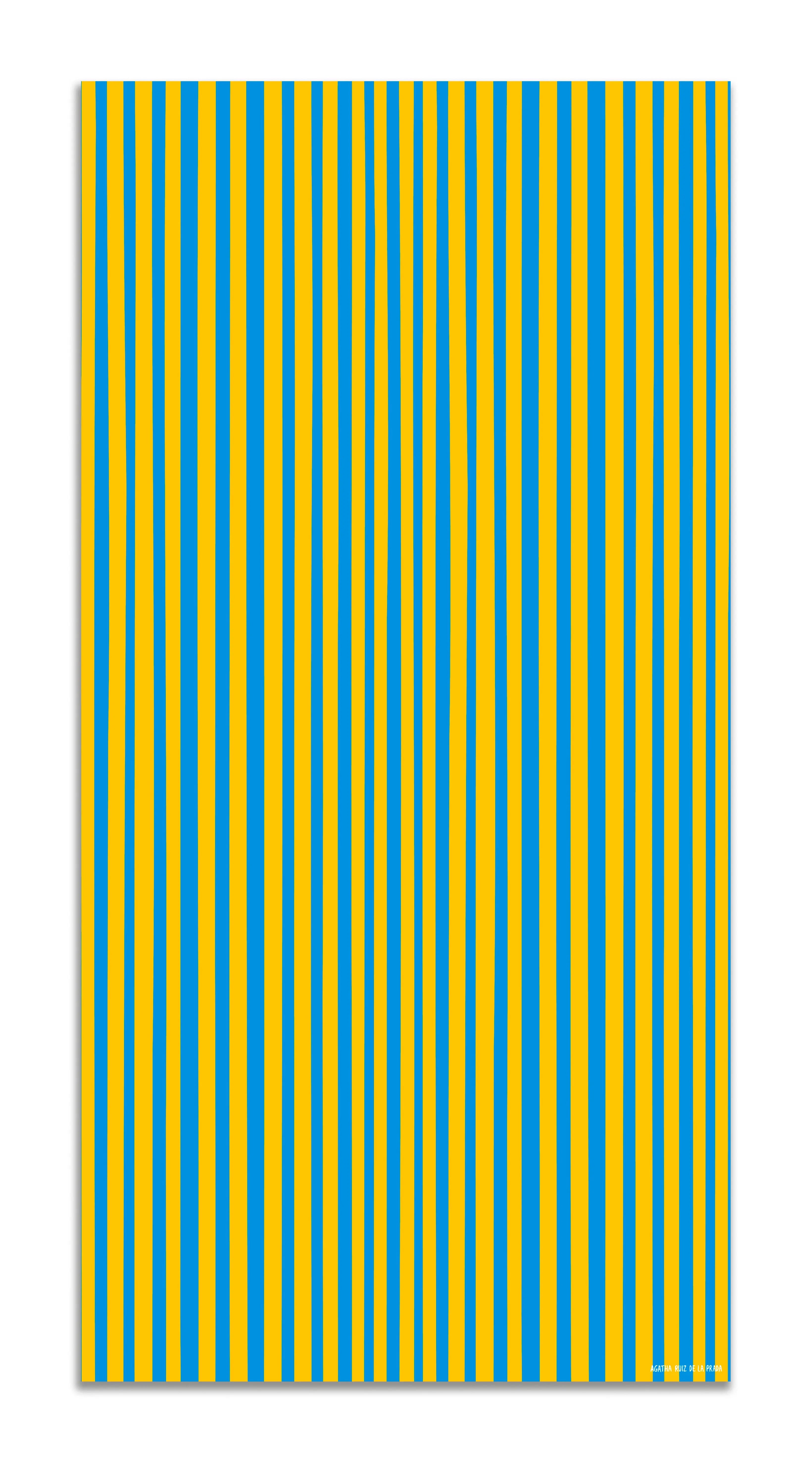 Alfombra Agatha Ruiz de la Prada Estampados Básicos Líneas Amarillas y Azules Oscuro Home & Living 