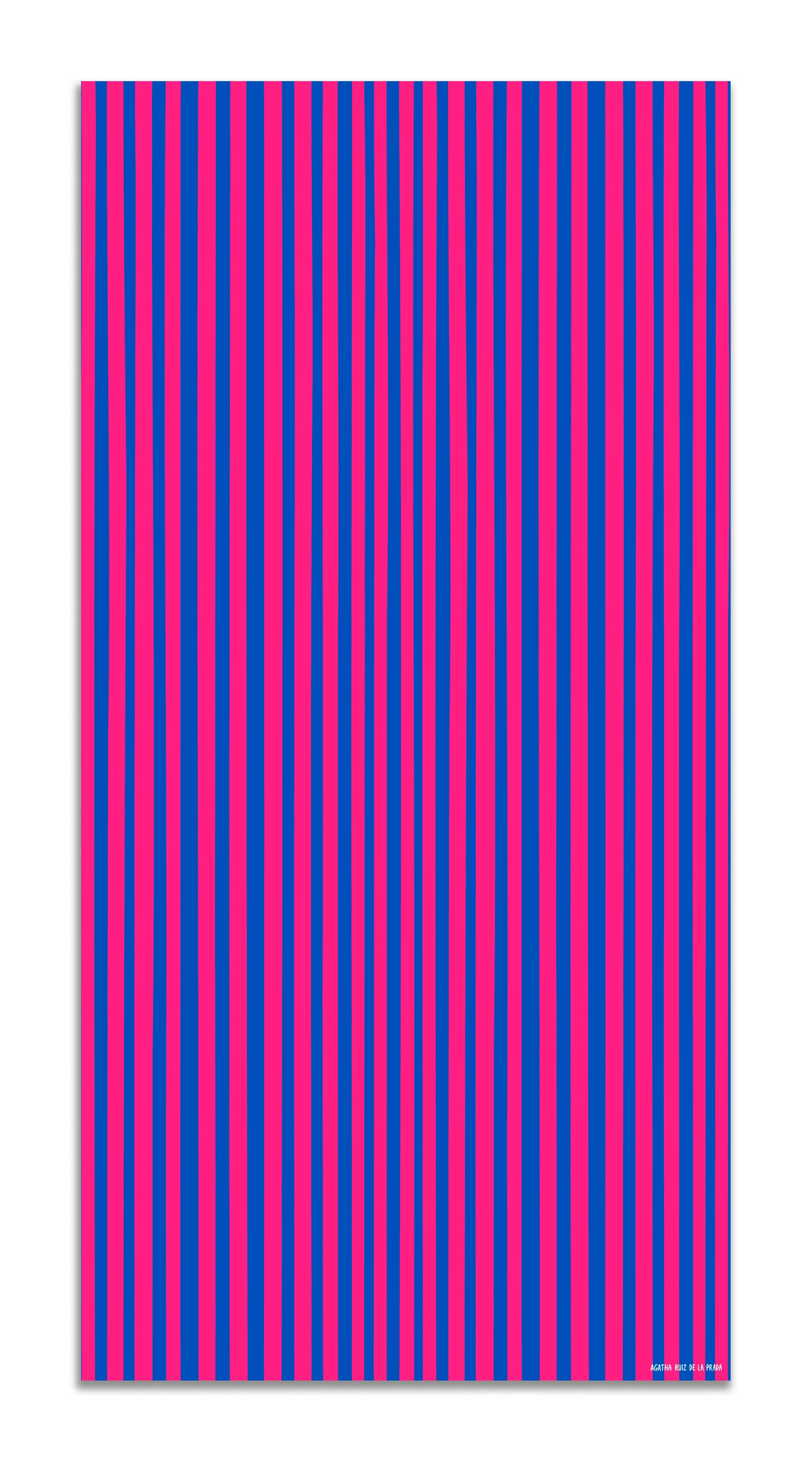 Alfombra Agatha Ruiz de la Prada Estampados Básicos Líneas Azules y Rosas Home & Living 