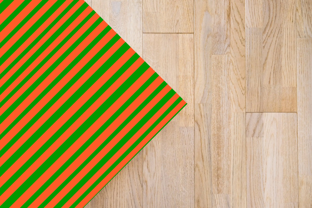 Alfombra Agatha Ruiz de la Prada Estampados Básicos Líneas Naranjas y Verdes Home & Living 