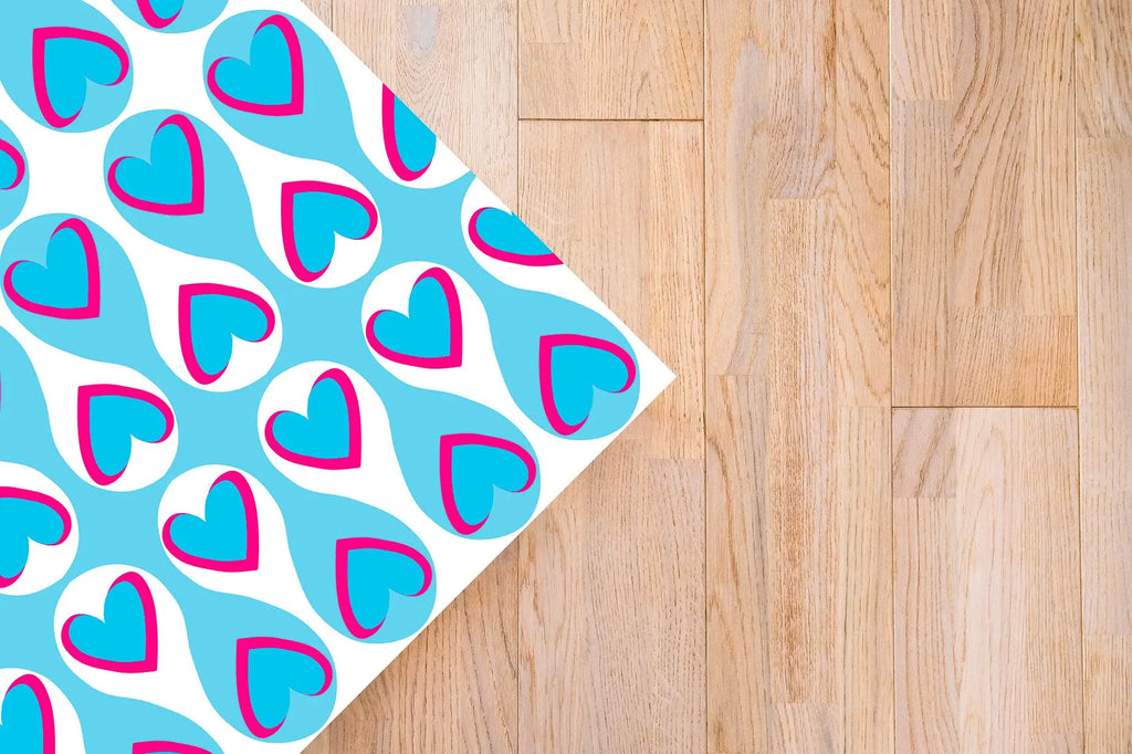 Alfombra Agatha Ruiz de la Prada Hidráulico Azul Corazones Home & Living 