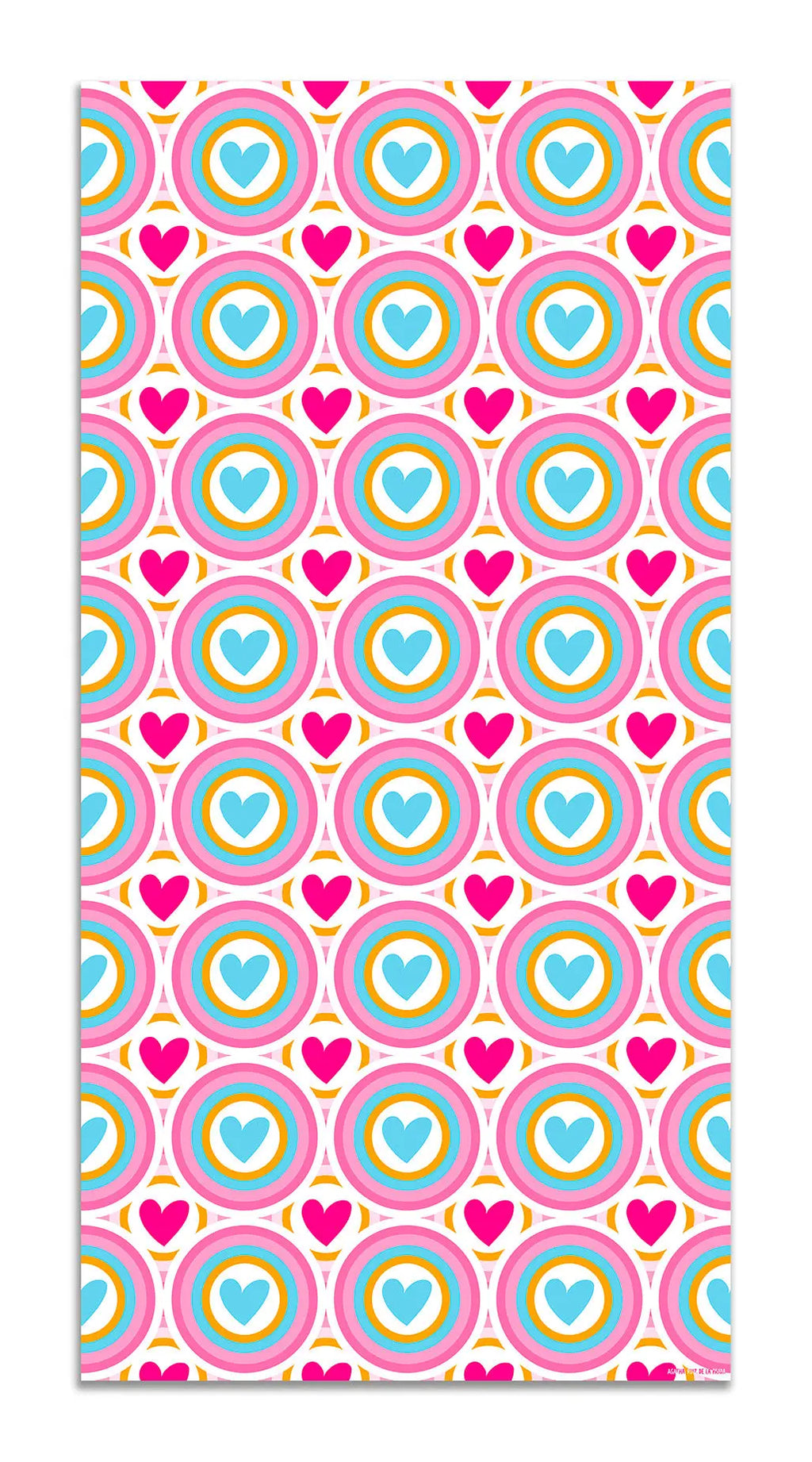 Alfombra Agatha Ruiz de la Prada Hidráulico Azul Corazones Retro Home & Living 