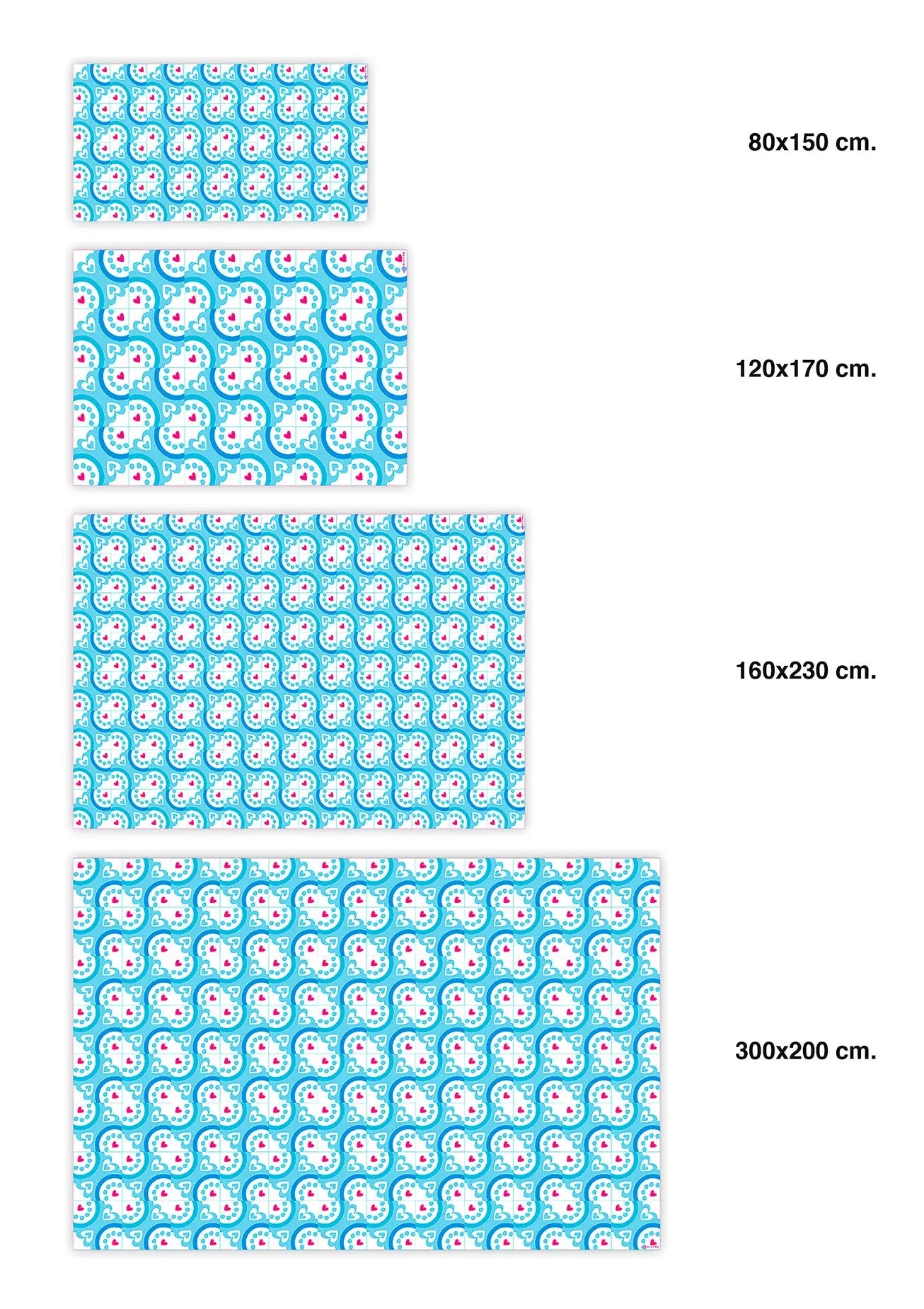 Alfombra Agatha Ruiz de la Prada Hidráulico Azul Mural Ondas Home & Living 