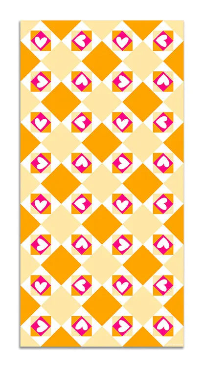 Alfombra Agatha Ruiz de la Prada Hidráulico Crema Baldosas Corazones Ladeados Home & Living 