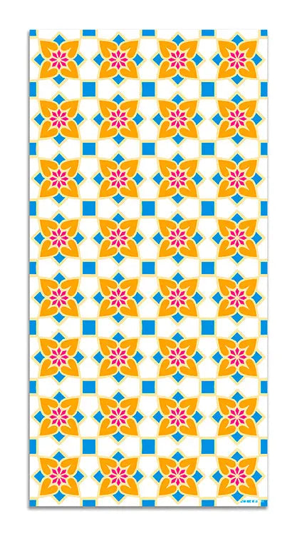 Alfombra Agatha Ruiz de la Prada Hidráulico Crema Baldosas Flores Home & Living 