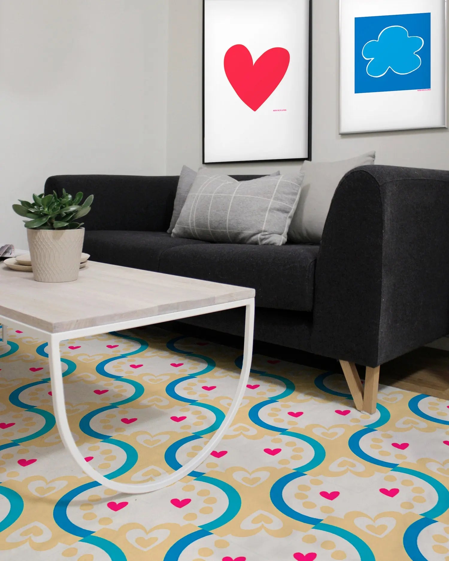 Alfombra Agatha Ruiz de la Prada Hidráulico Crema Mural Ondas Home & Living 