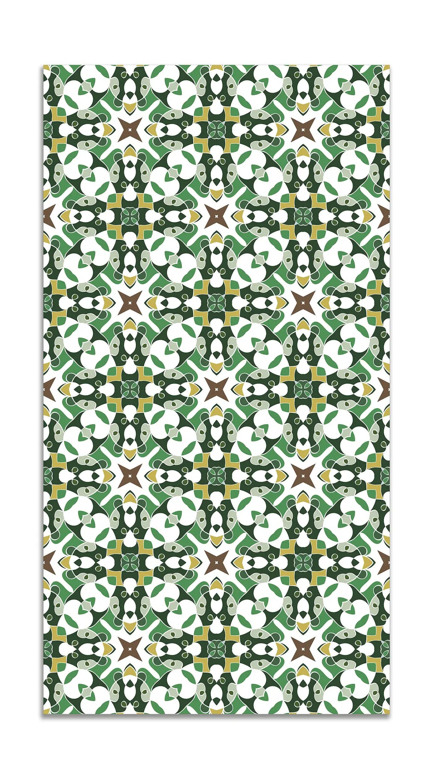 Alfombra Azulejo Hidráulico Tipo Oriental Verde freeshipping - Home and Living