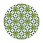 Alfombra Azulejo Hidráulico Tipo Oriental Verde Redonda freeshipping - Home and Living
