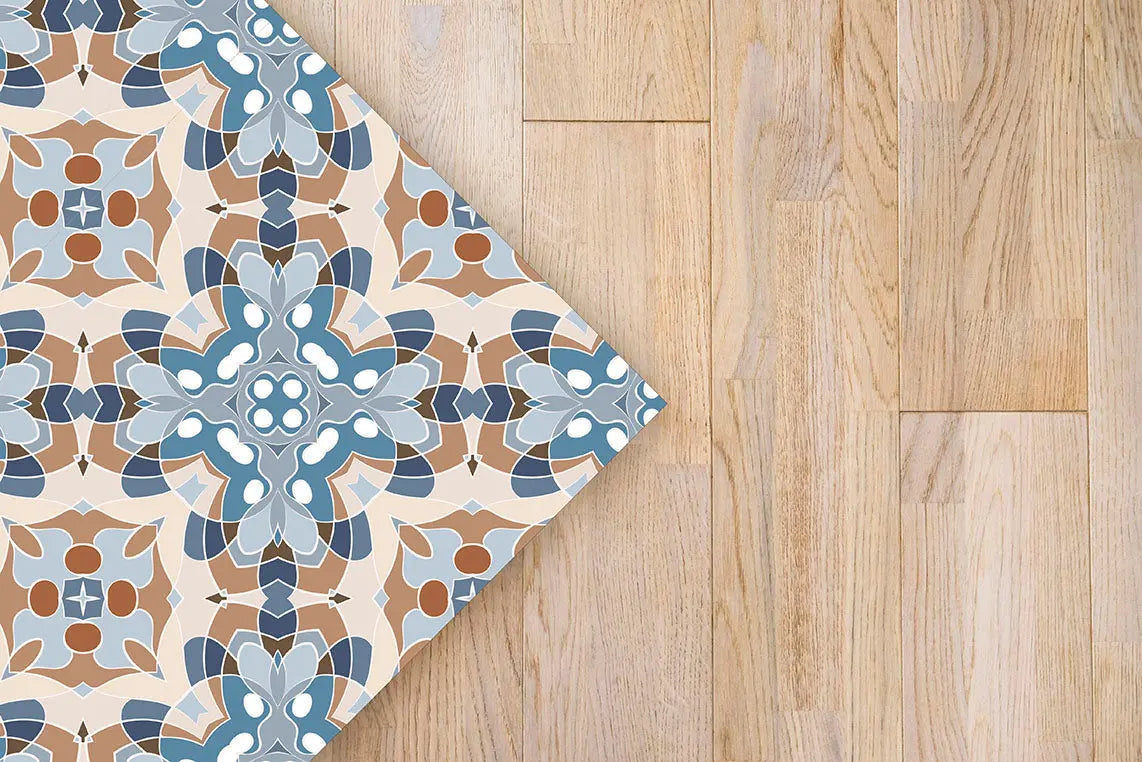 Alfombra Azulejo Oriental Azul freeshipping - Home and Living