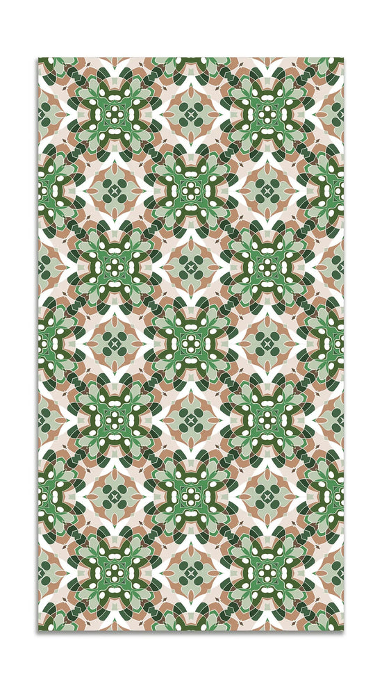 Alfombra Azulejo Oriental Verde freeshipping - Home and Living