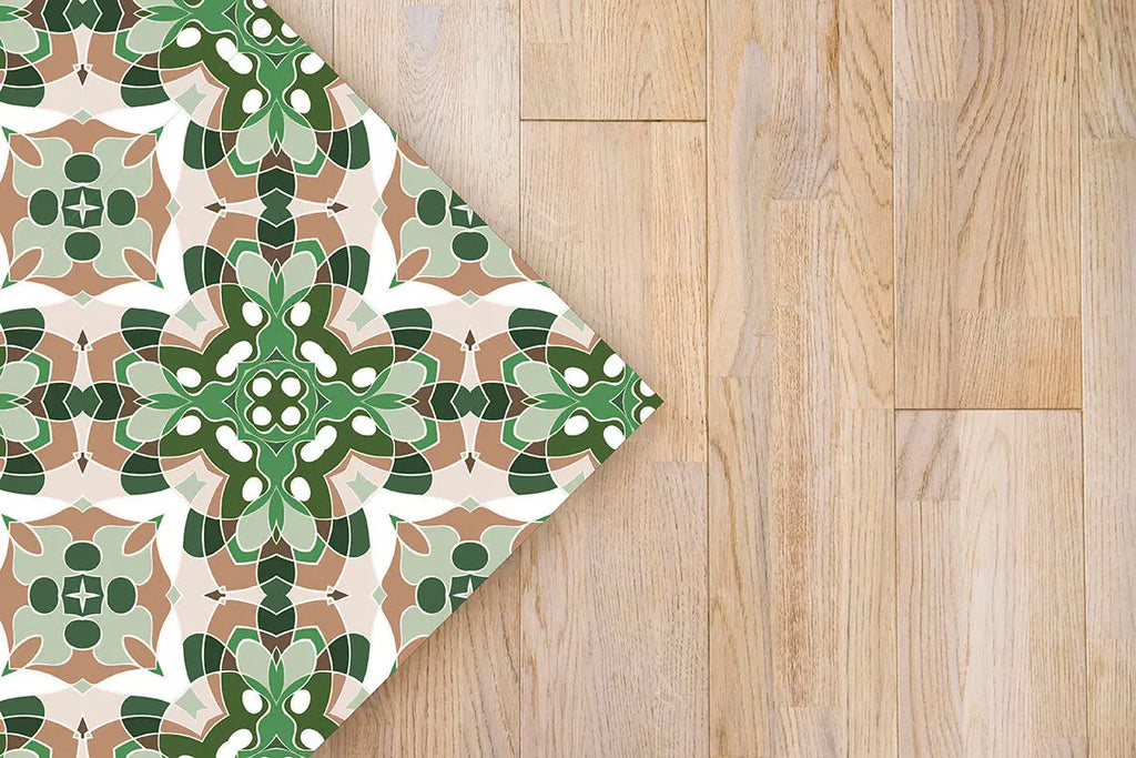 Alfombra Azulejo Oriental Verde freeshipping - Home and Living