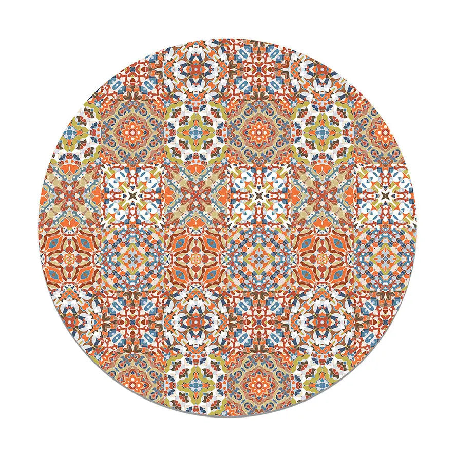 Alfombra Baldosa Hidráulico Oriental Original Redonda freeshipping - Home and Living