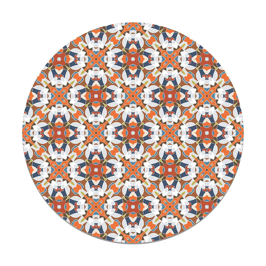Alfombra Baldosa Modelo Oriental Original Redonda freeshipping - Home and Living