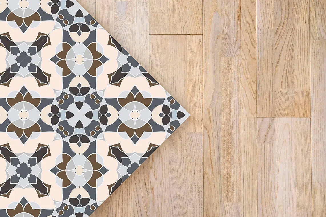 Alfombra Baldosín Estilo Oriental Gris freeshipping - Home and Living