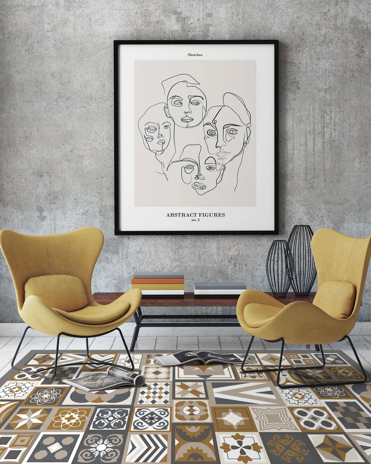 Alfombra Baldosín Naranja freeshipping - Home and Living