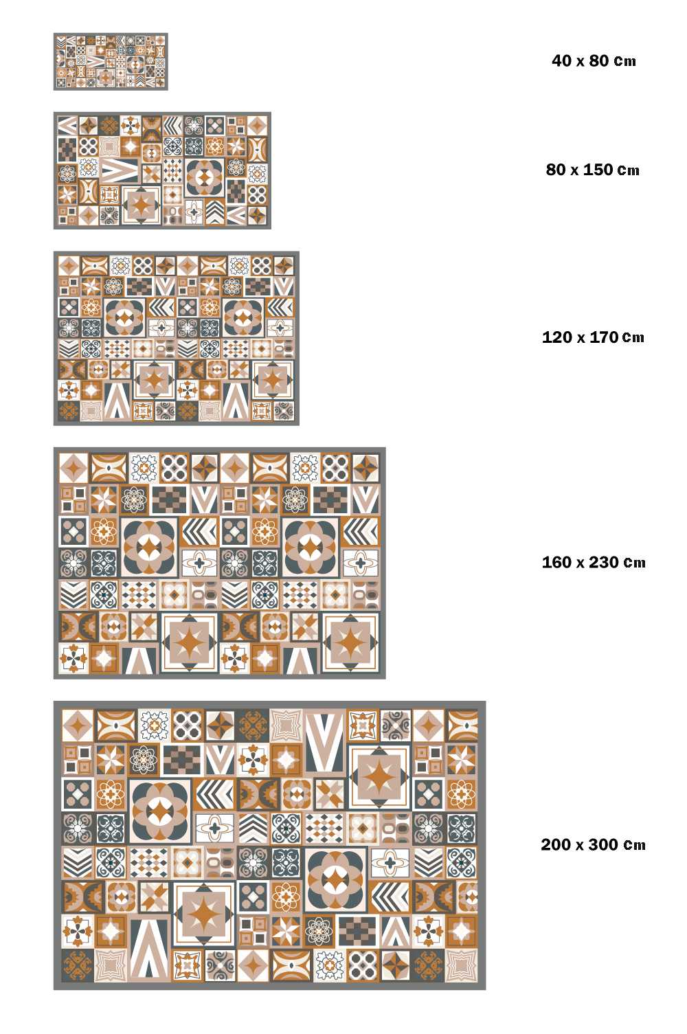 Alfombra Baldosín Naranja freeshipping - Home and Living