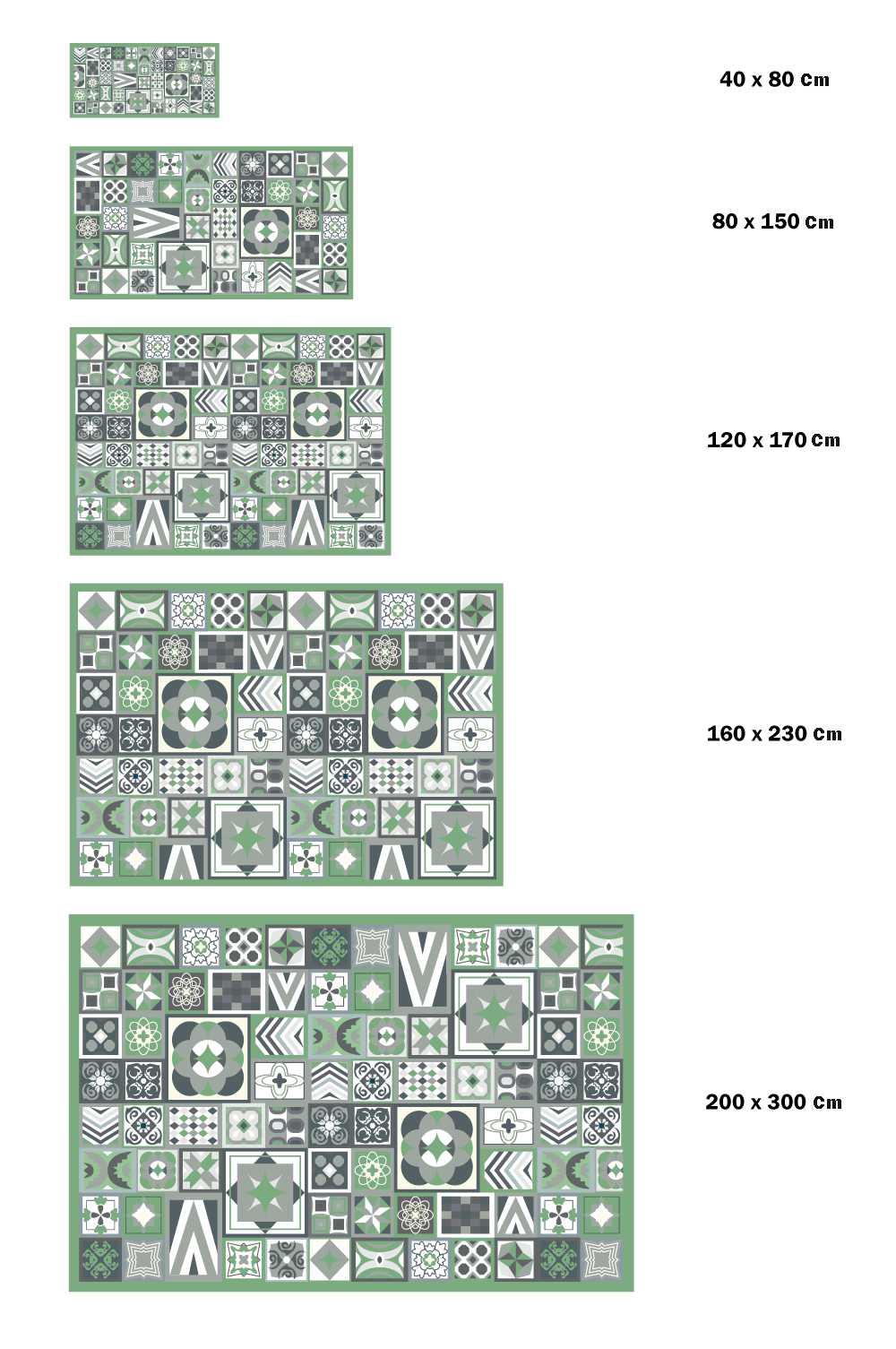 Alfombra Baldosín Verde freeshipping - Home and Living