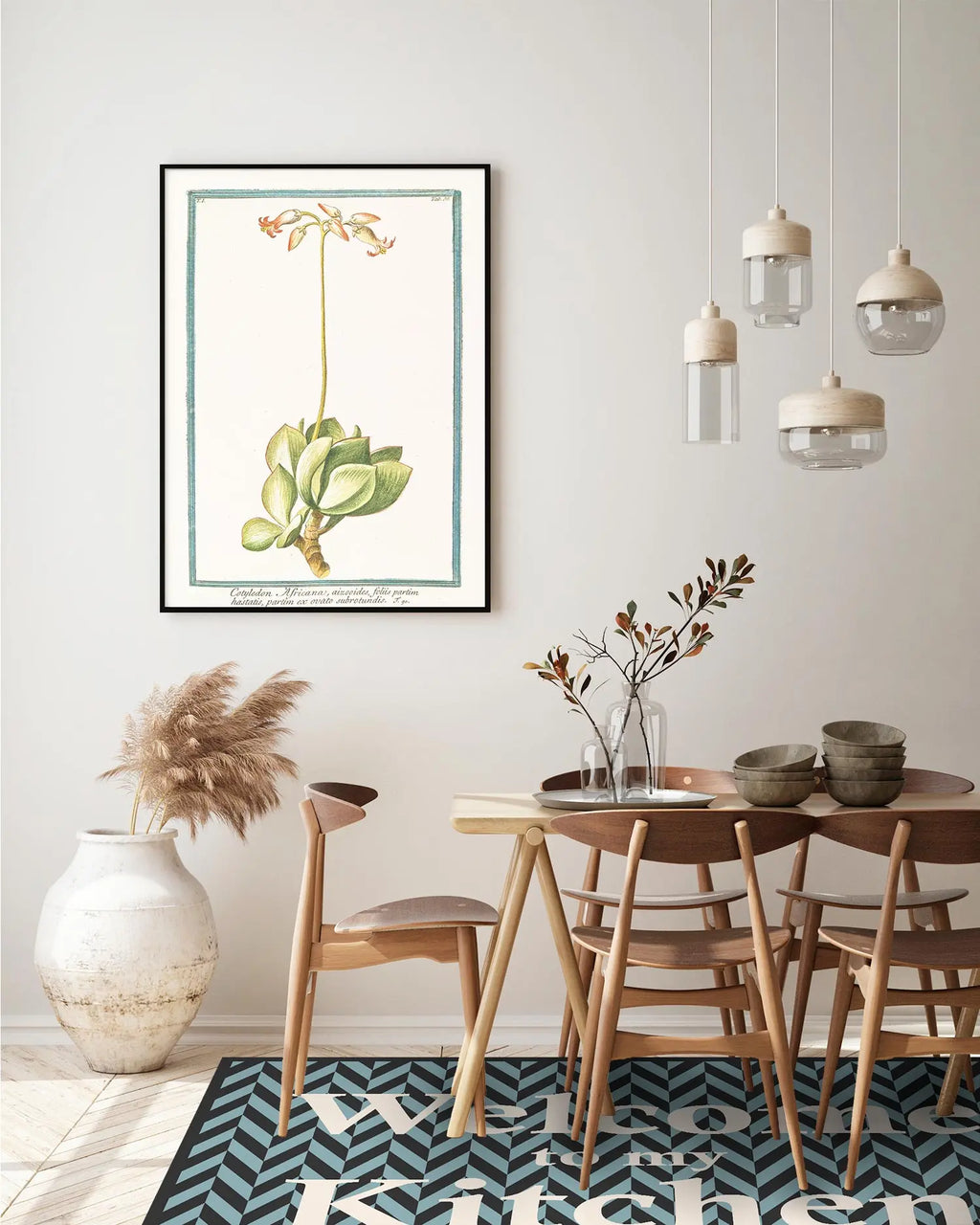 Alfombra Bienvenido a mi Cocina Azul freeshipping - Home and Living