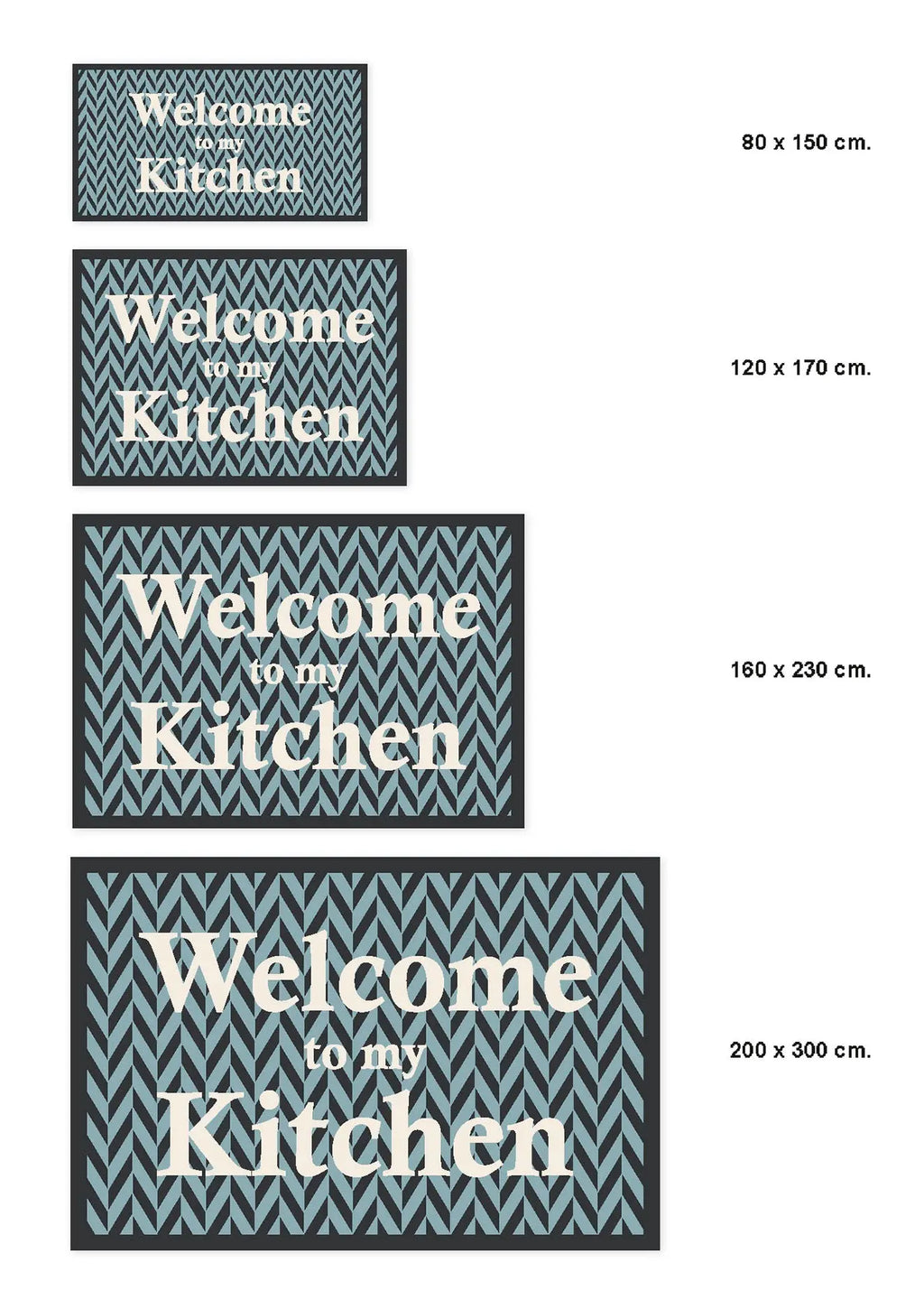Alfombra Bienvenido a mi Cocina Azul freeshipping - Home and Living