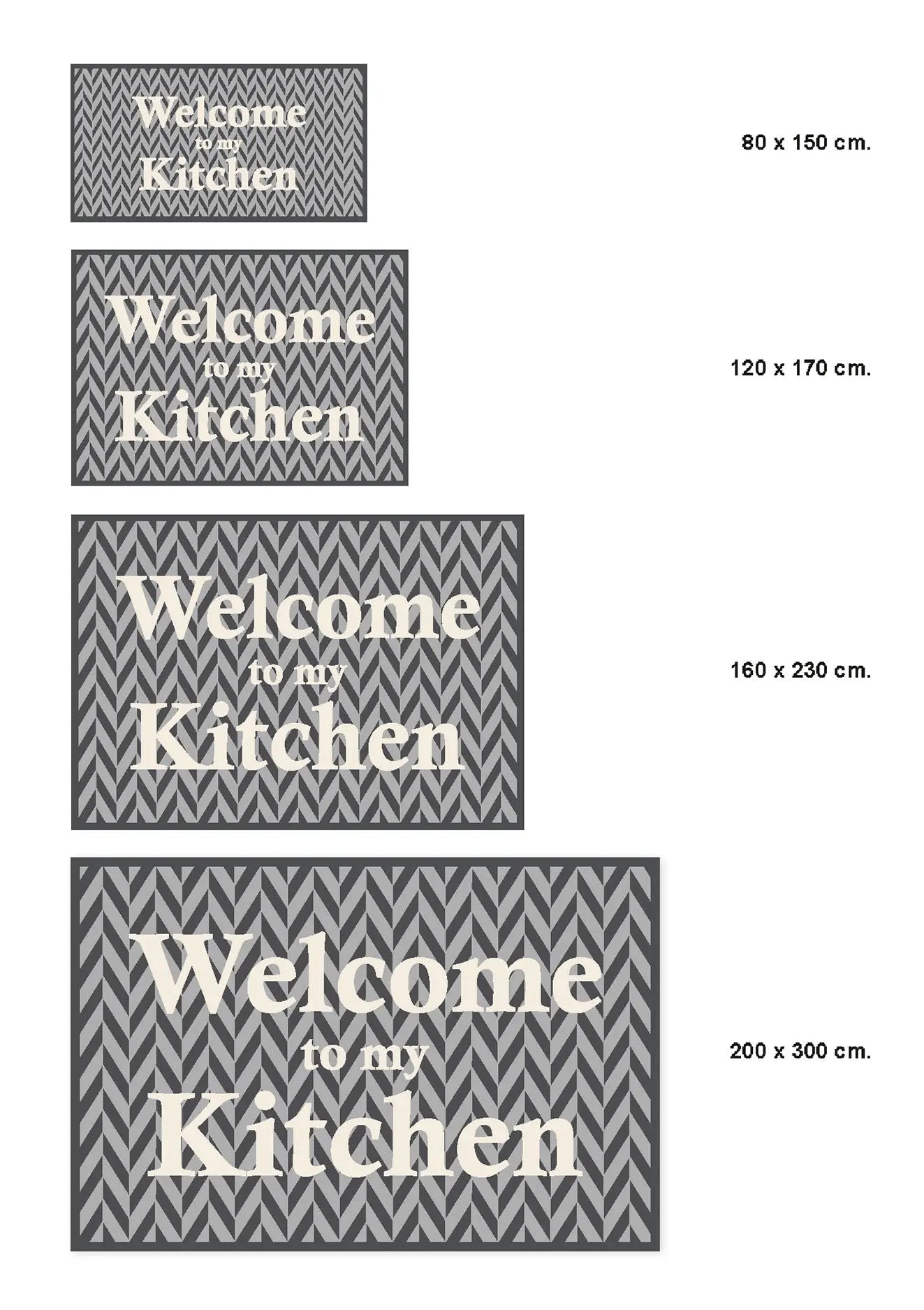 Alfombra Bienvenido a mi Cocina Gris freeshipping - Home and Living