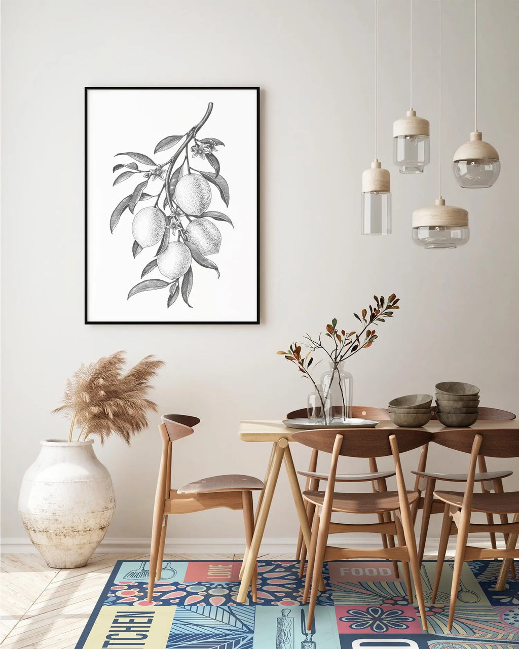 Alfombra Collage Palabras Baldosas Multicolor freeshipping - Home and Living