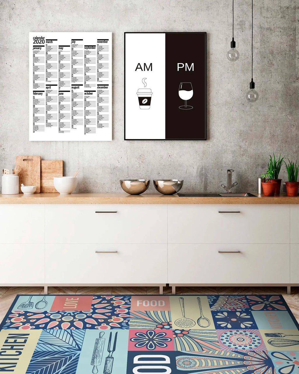 Alfombra Collage Palabras Baldosas Multicolor freeshipping - Home and Living