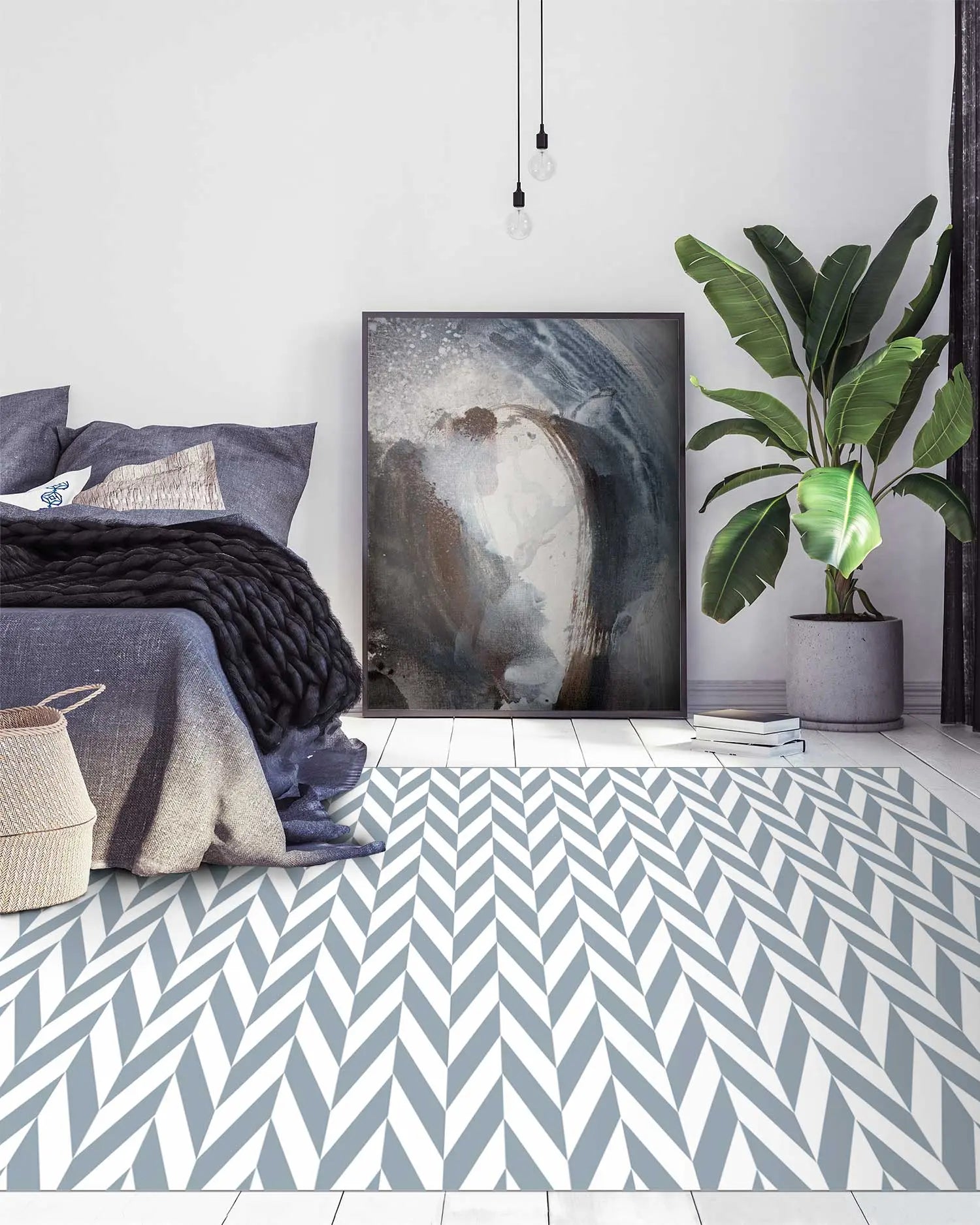 Alfombra Espigas Azul freeshipping - Home and Living