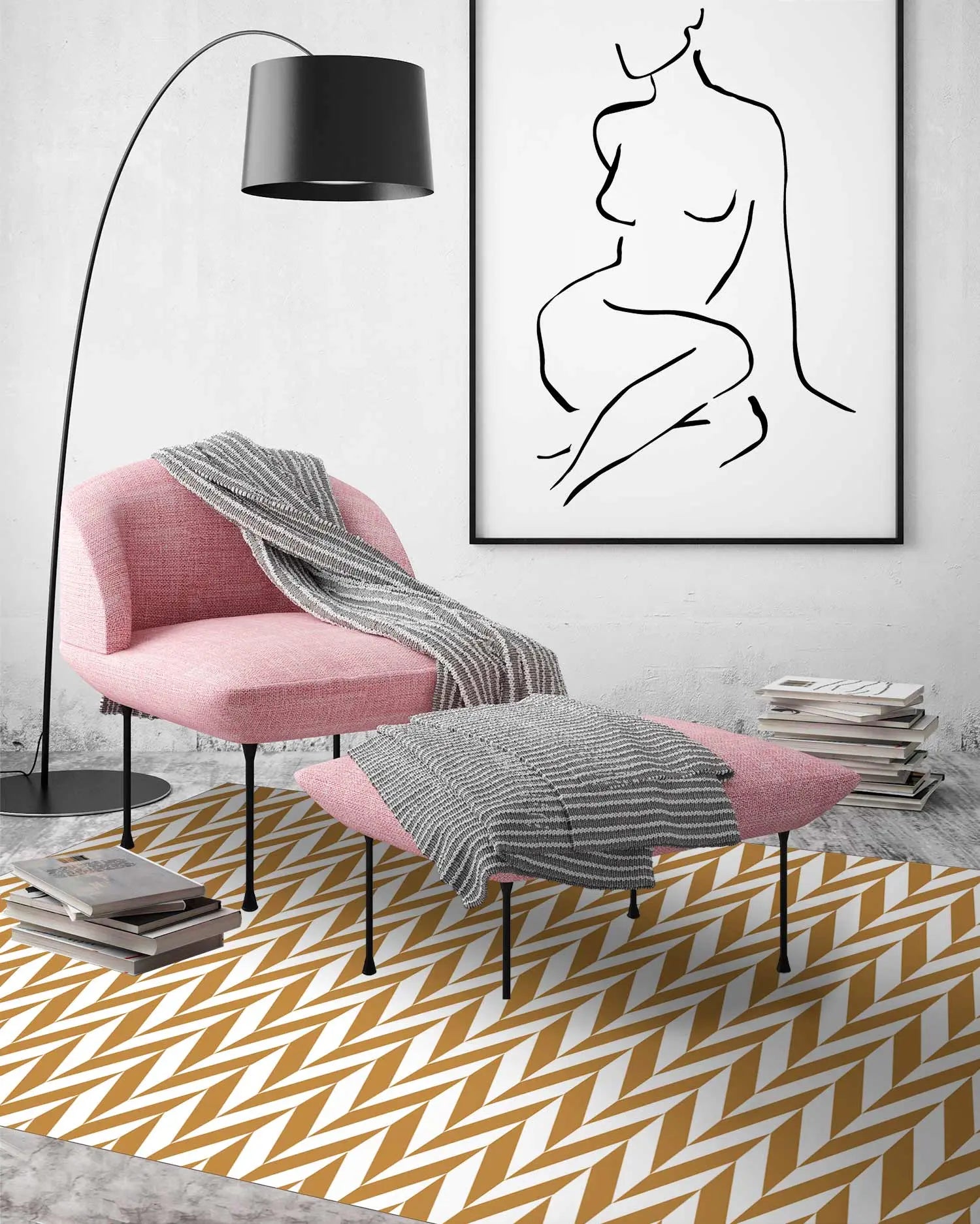 Alfombra Espigas Mostaza freeshipping - Home and Living