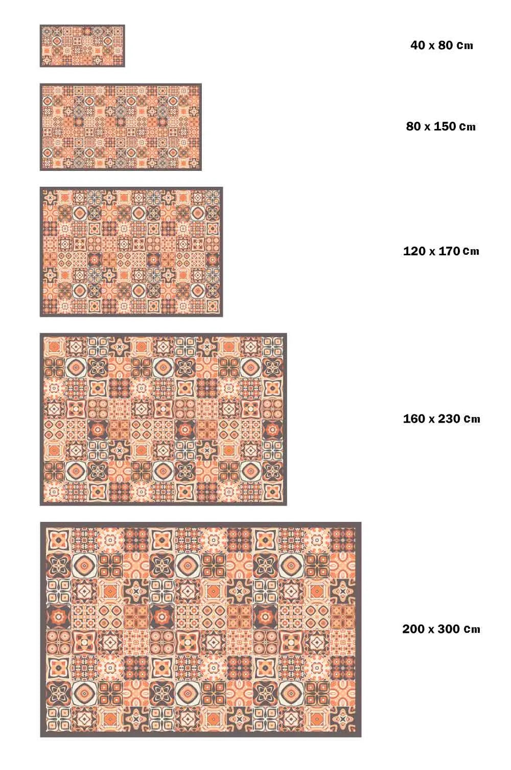 Alfombra Estilo Hidráulico Marrón freeshipping - Home and Living