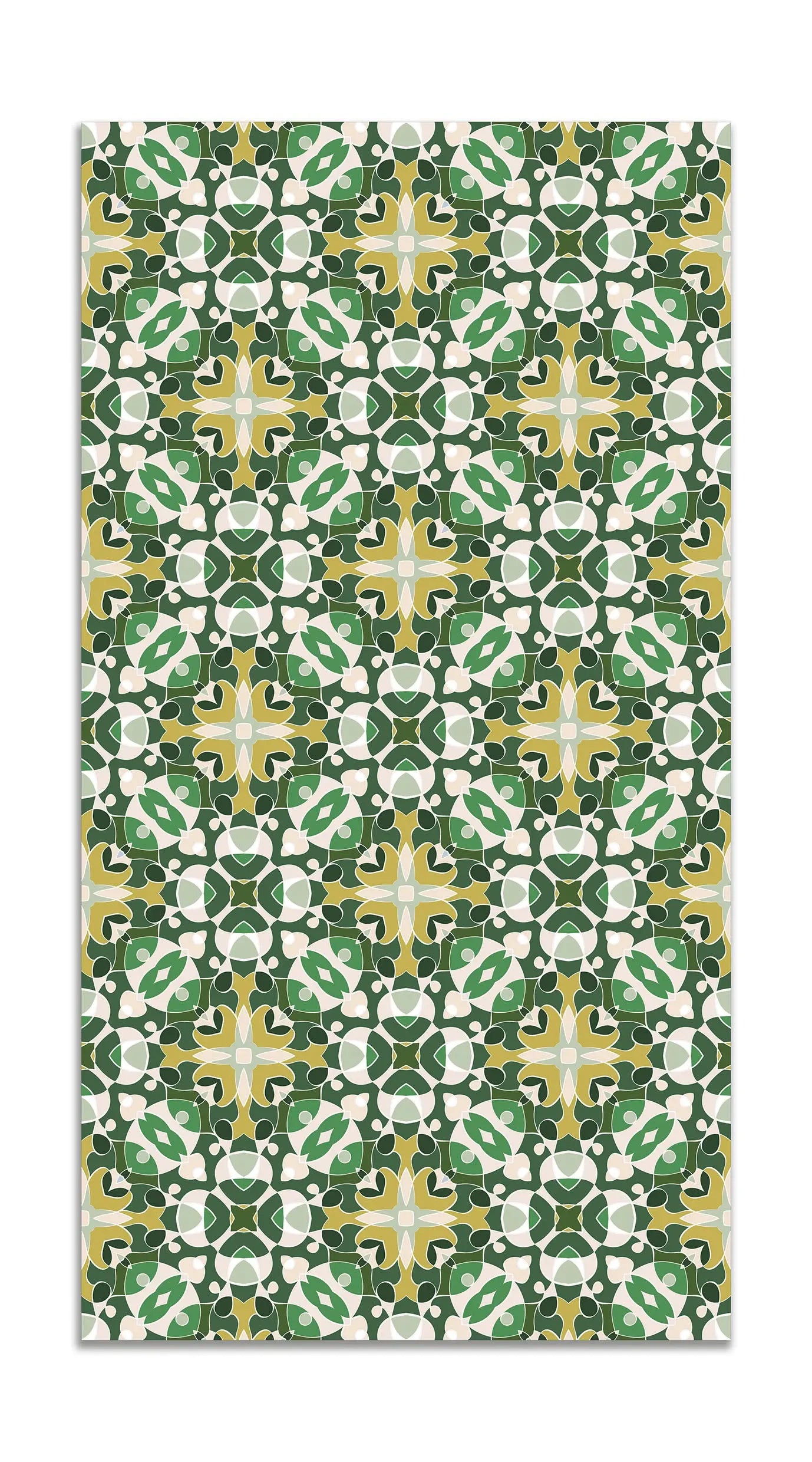 Alfombra Estilo Hidráulico Oriental Verde freeshipping - Home and Living
