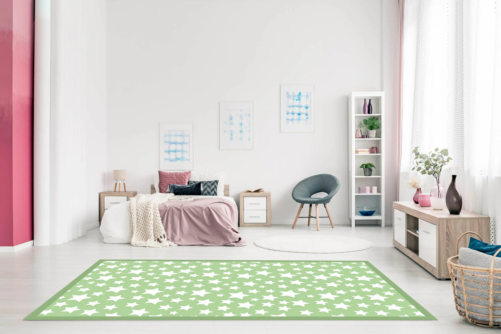 Alfombra Estrellas Verde freeshipping - Home and Living