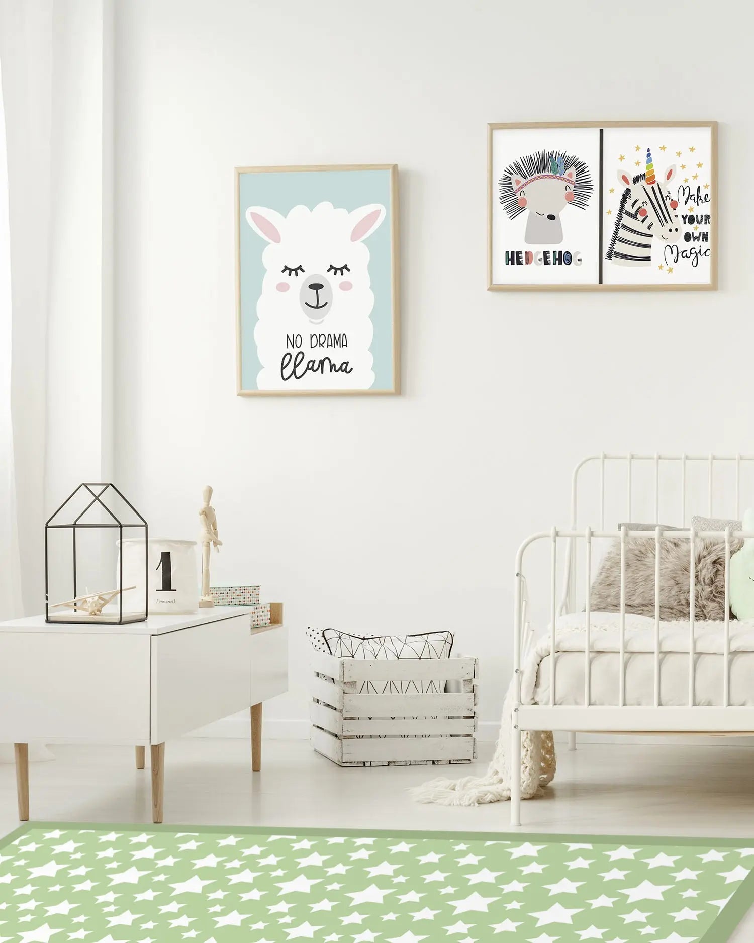 Alfombra Estrellas Verde freeshipping - Home and Living