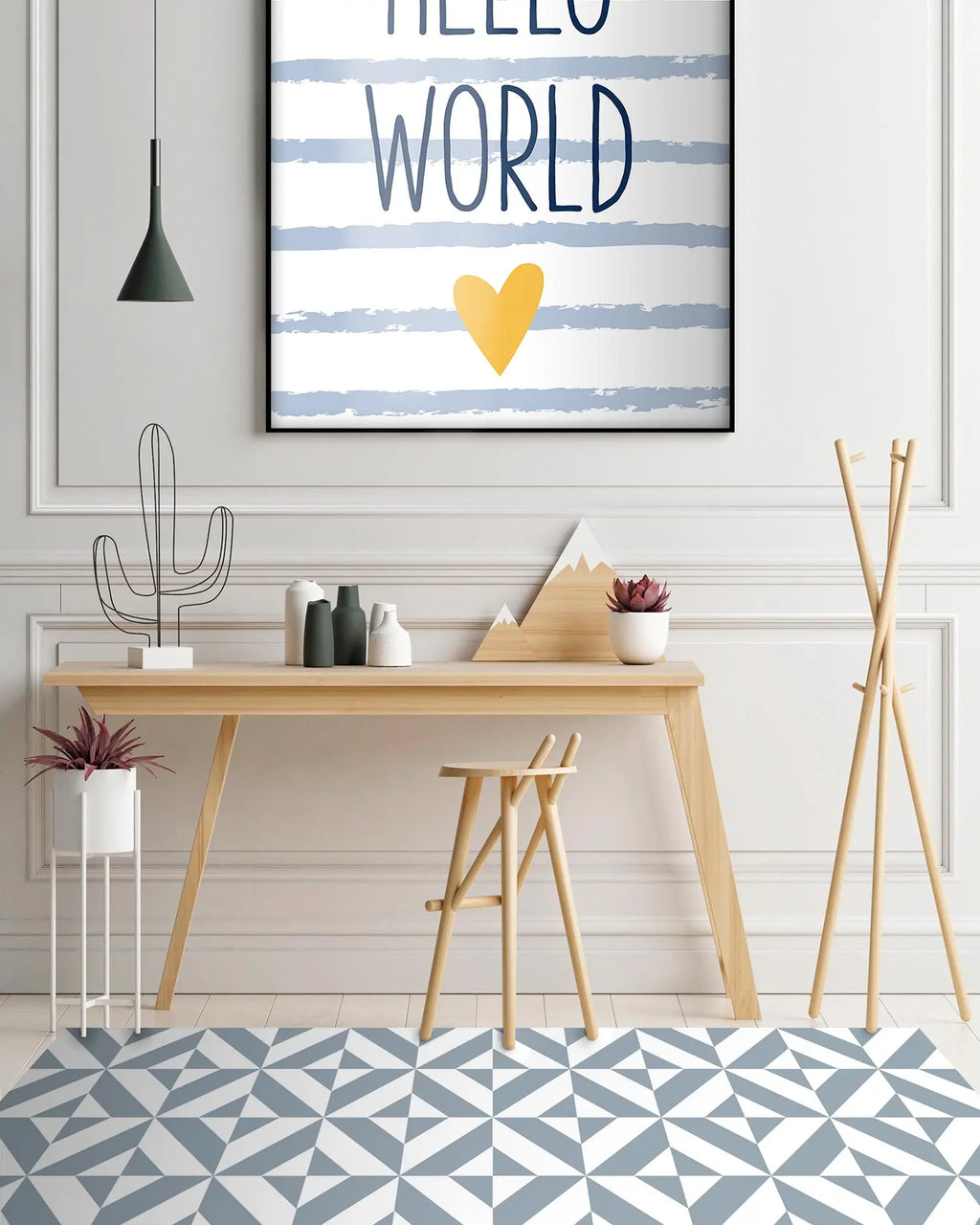 Alfombra Geometría Azul freeshipping - Home and Living