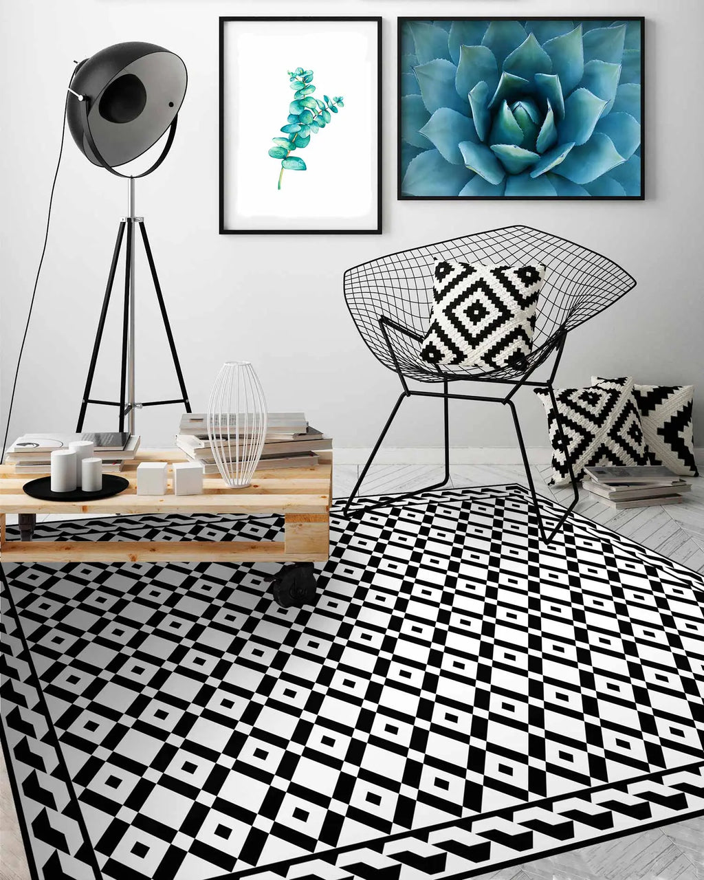 Alfombra Geometría Cuadrados freeshipping - Home and Living