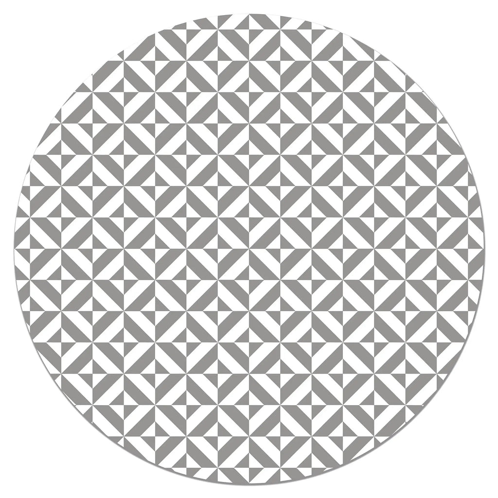 Alfombra Geometría Redonda Gris freeshipping - Home and Living