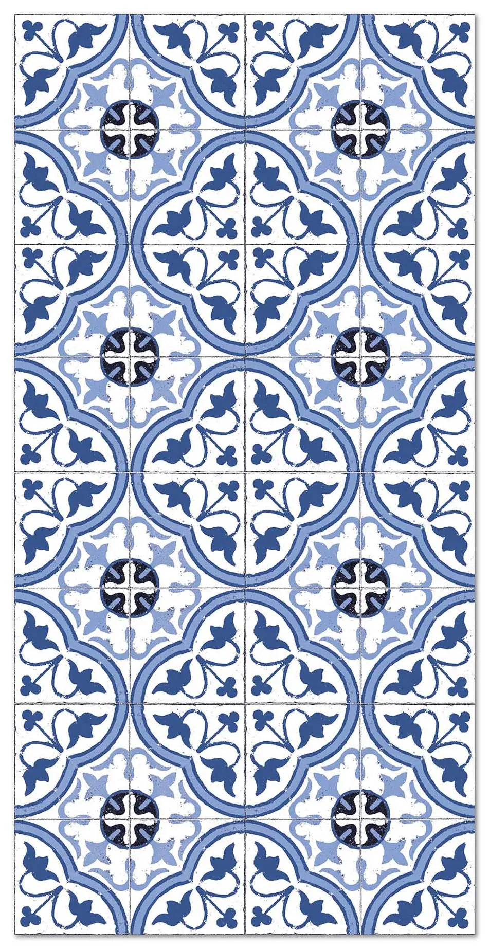 Alfombra Hidráulica Flor Azul Home & Living