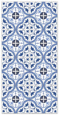 Alfombra Hidráulica Flor Azul Home & Living