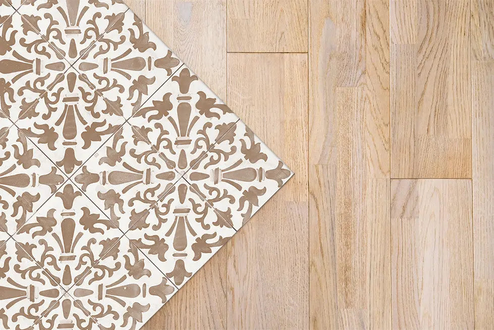 Alfombra Hidráulica Geométrica Marrón Home & Living