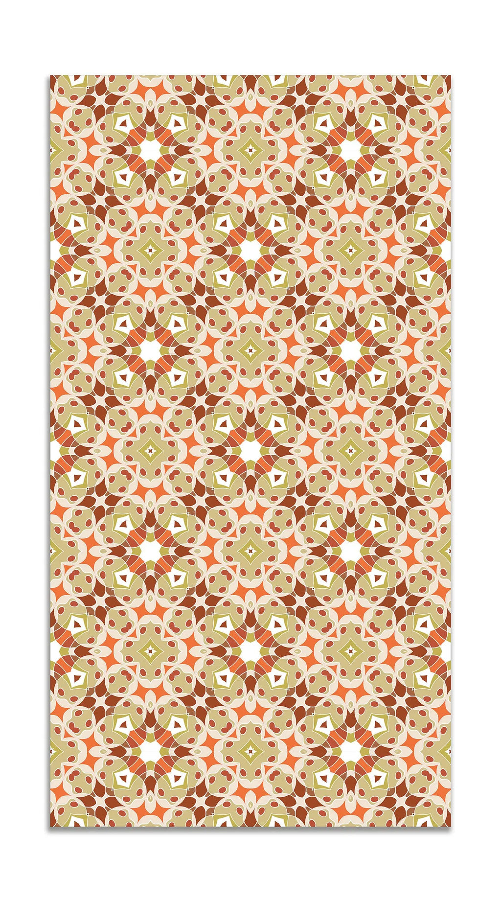 Alfombra Hidráulica Tipo Oriental Naranja freeshipping - Home and Living