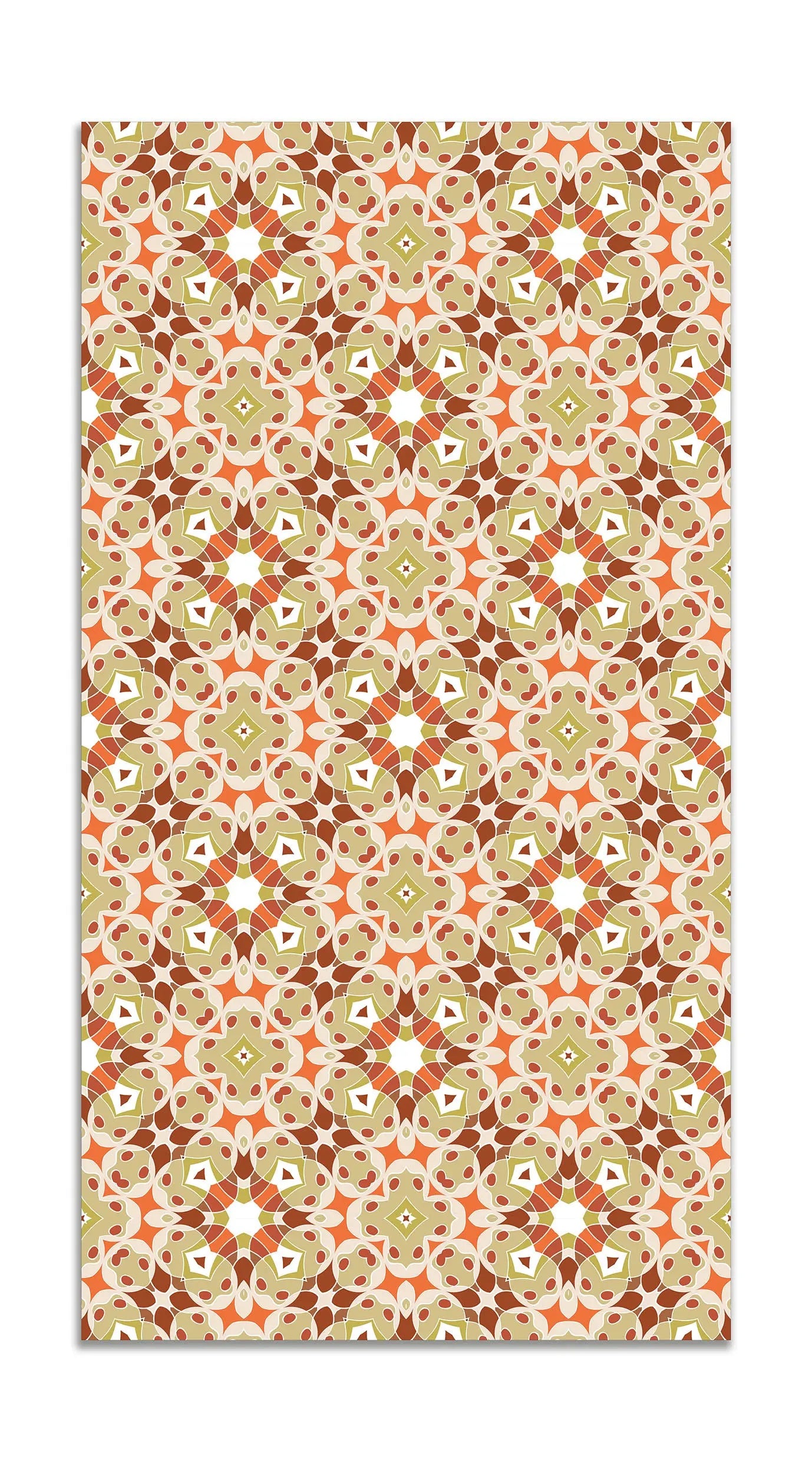 Alfombra Hidráulica Tipo Oriental Naranja freeshipping - Home and Living