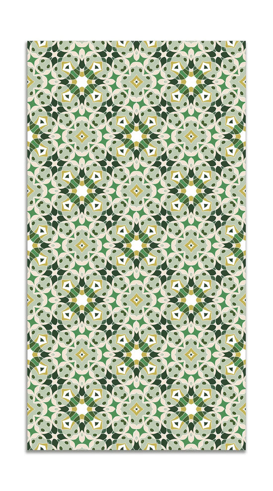 Alfombra Hidráulica Tipo Oriental Verde freeshipping - Home and Living