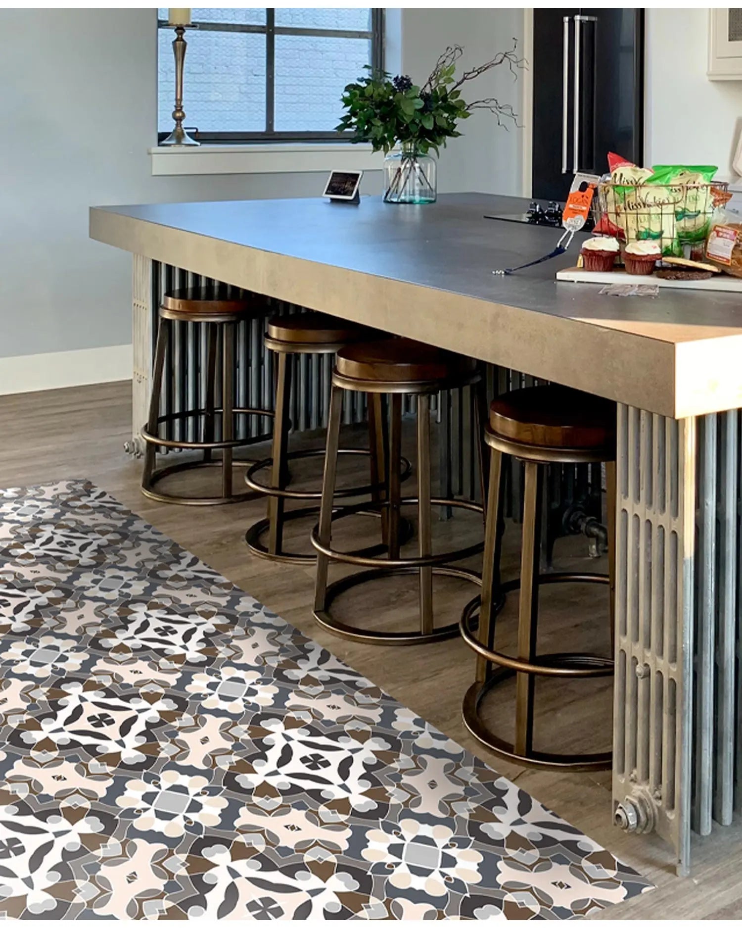 Alfombra Hidráulico Oriental Gris freeshipping - Home and Living