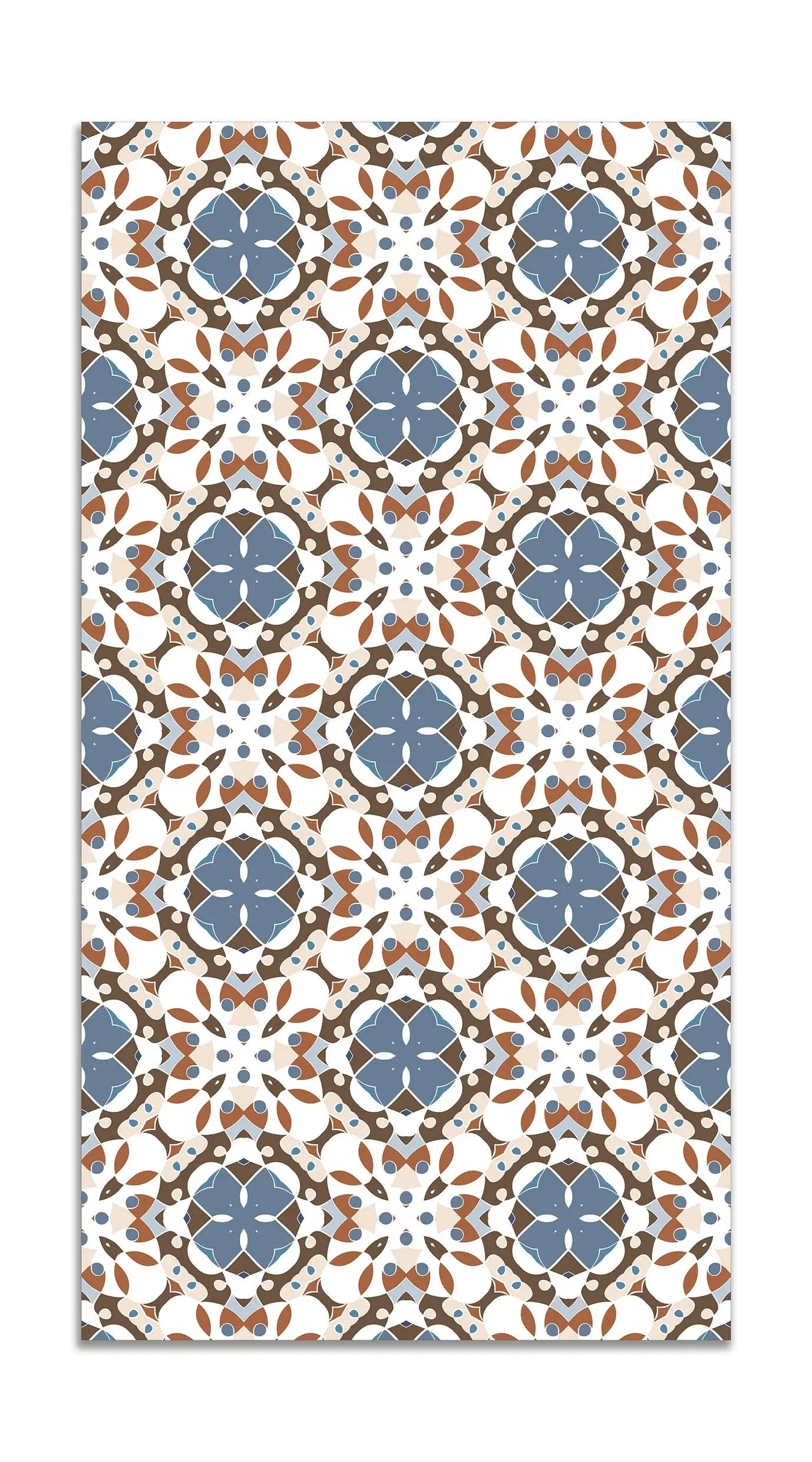 Alfombra Hidráulico Oriental Mosaico Azul freeshipping - Home and Living