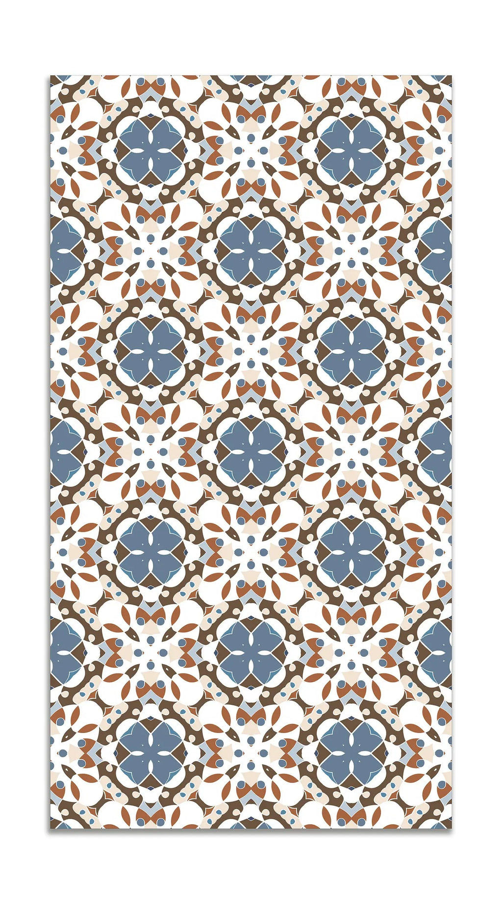 Alfombra Hidráulico Oriental Mosaico Azul freeshipping - Home and Living