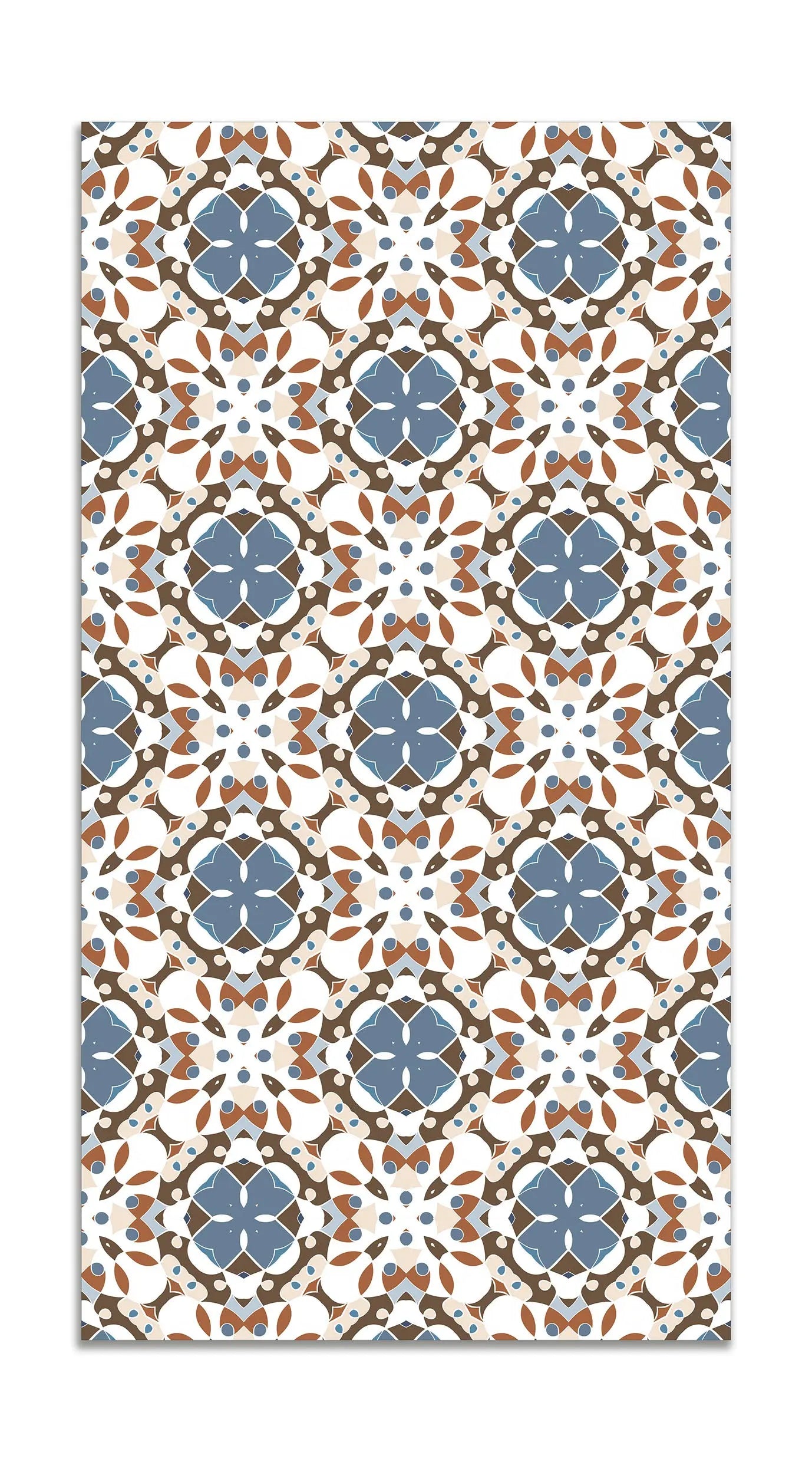 Alfombra Hidráulico Oriental Mosaico Azul freeshipping - Home and Living